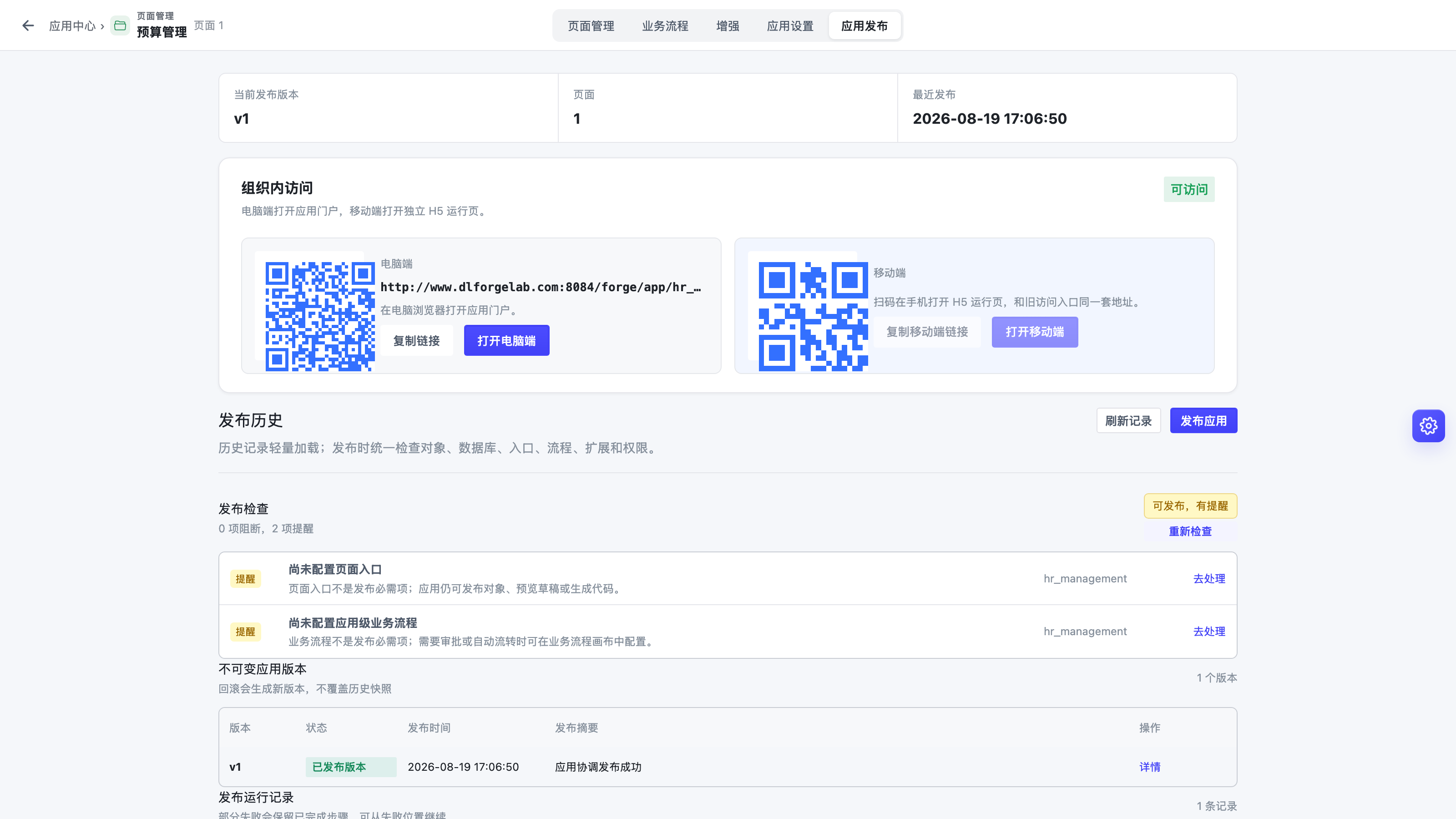 发布检查